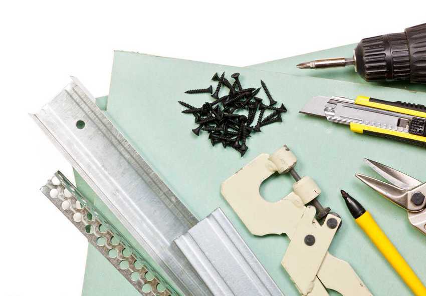 Инструменты, необходимые для монтажа потолка из гипсокартона