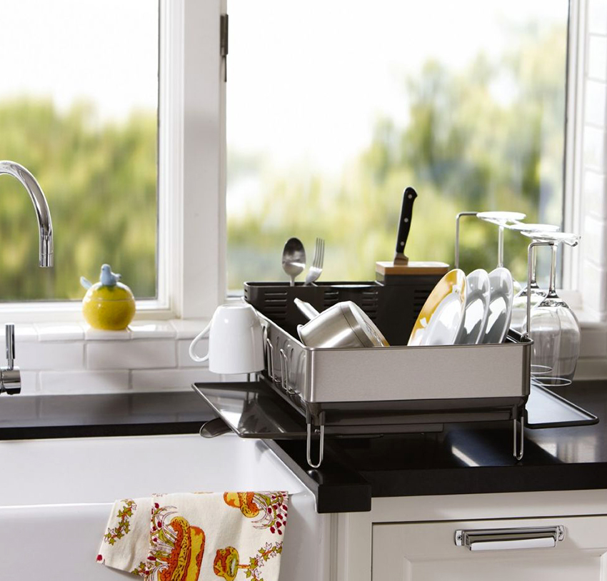 Стандартные сушилки для посуды имеют размеры от 40 до 80 см
