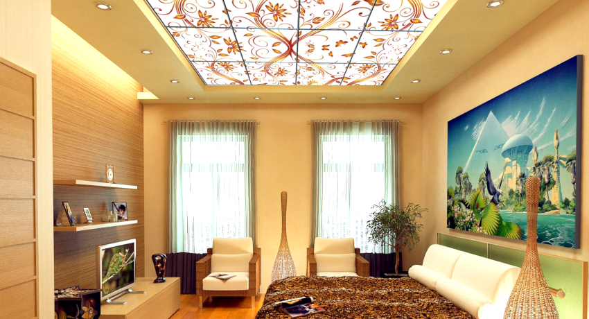 Натяжной потолок с подсветкой: нарядное убранство элемента помещения