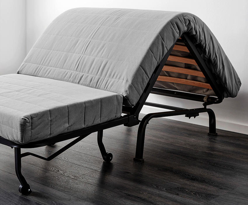Кресло-кровать с механизмом "Аккордеон" состоит из 3-х секций, которые складываются как гармошка 