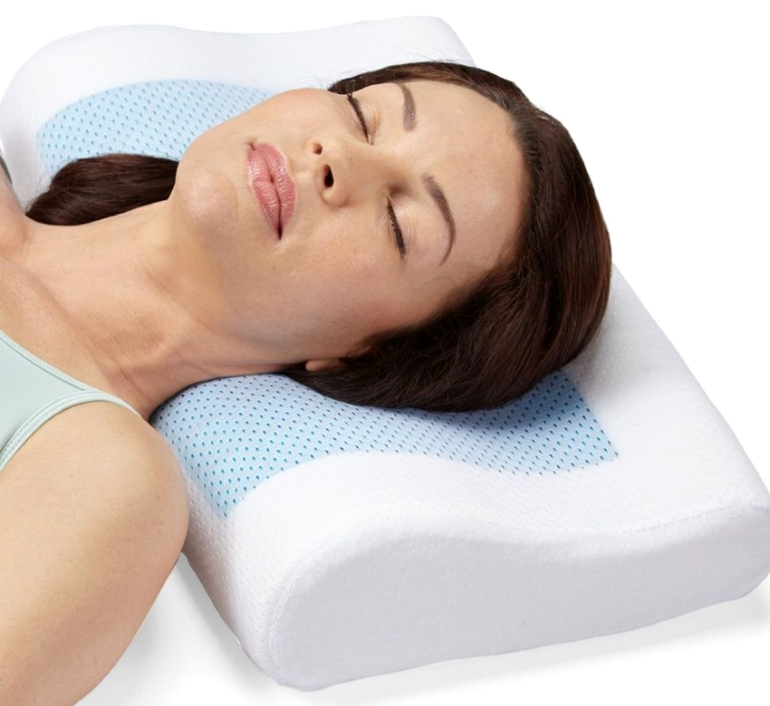 Для тех кто спит на спине отличным вариантом станут подушки с эффектом памяти прямоугольной формы