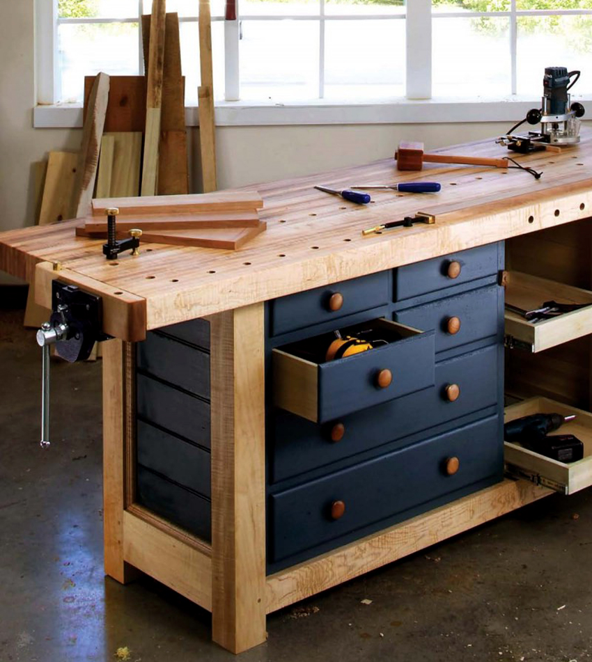 Столярный верстак – это стол, на котором мастер обрабатывает изделия из дерева